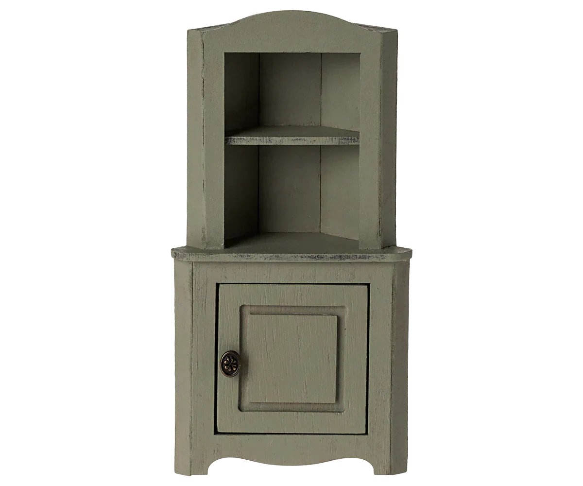 Maileg Corner Cabinet, Mouse - Light Green
