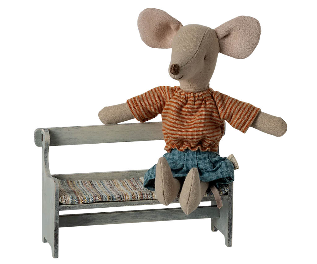 Maileg Bench, Mouse - Vintage off white