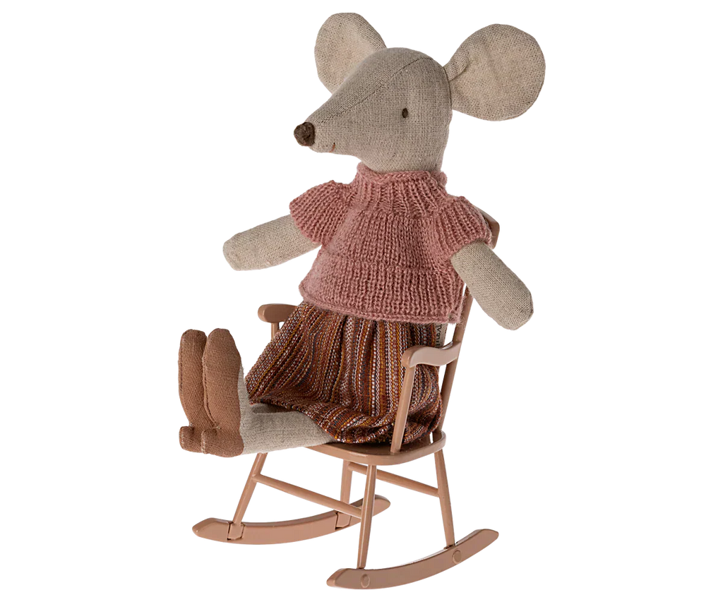 Maileg Rocking chair, Mouse - Dark Powder