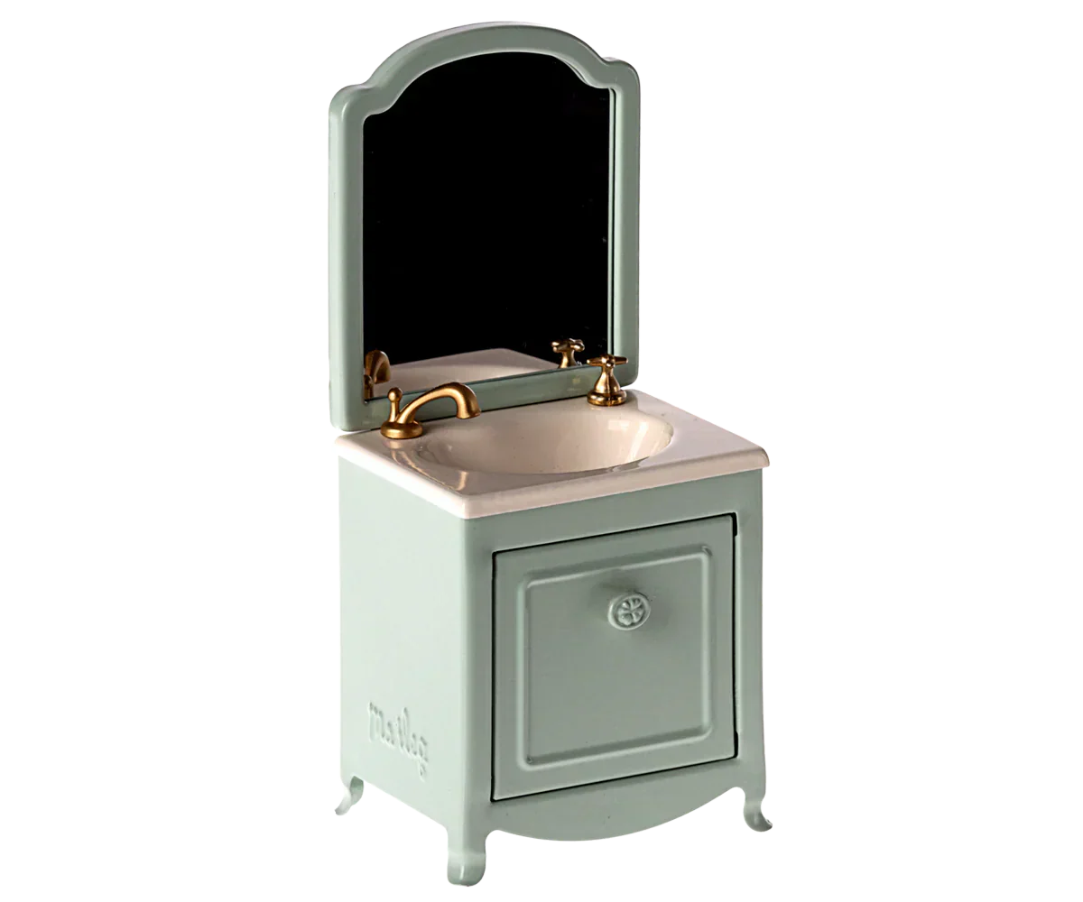 Maileg Sink dresser, Mouse - Mint