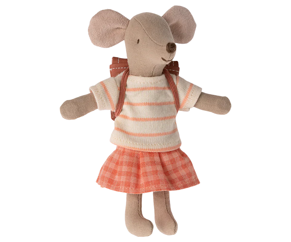 Maileg Tricycle Mouse Big Sister Coral