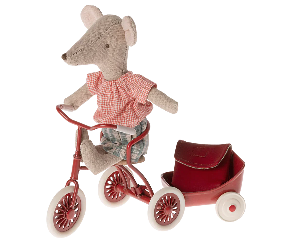 Maileg Tricycle Mouse Big Sister Red