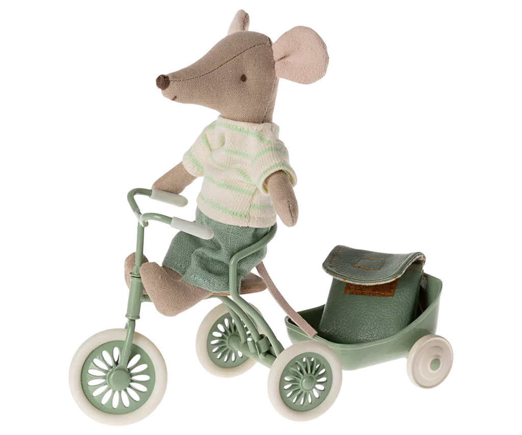 Maileg Tricycle Mouse Big Brother, Mint