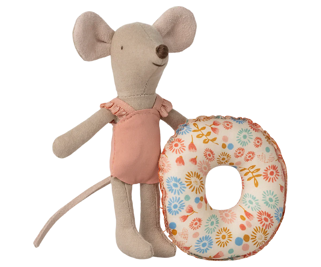 Maileg Beach mouse with float, Little sister - Flower