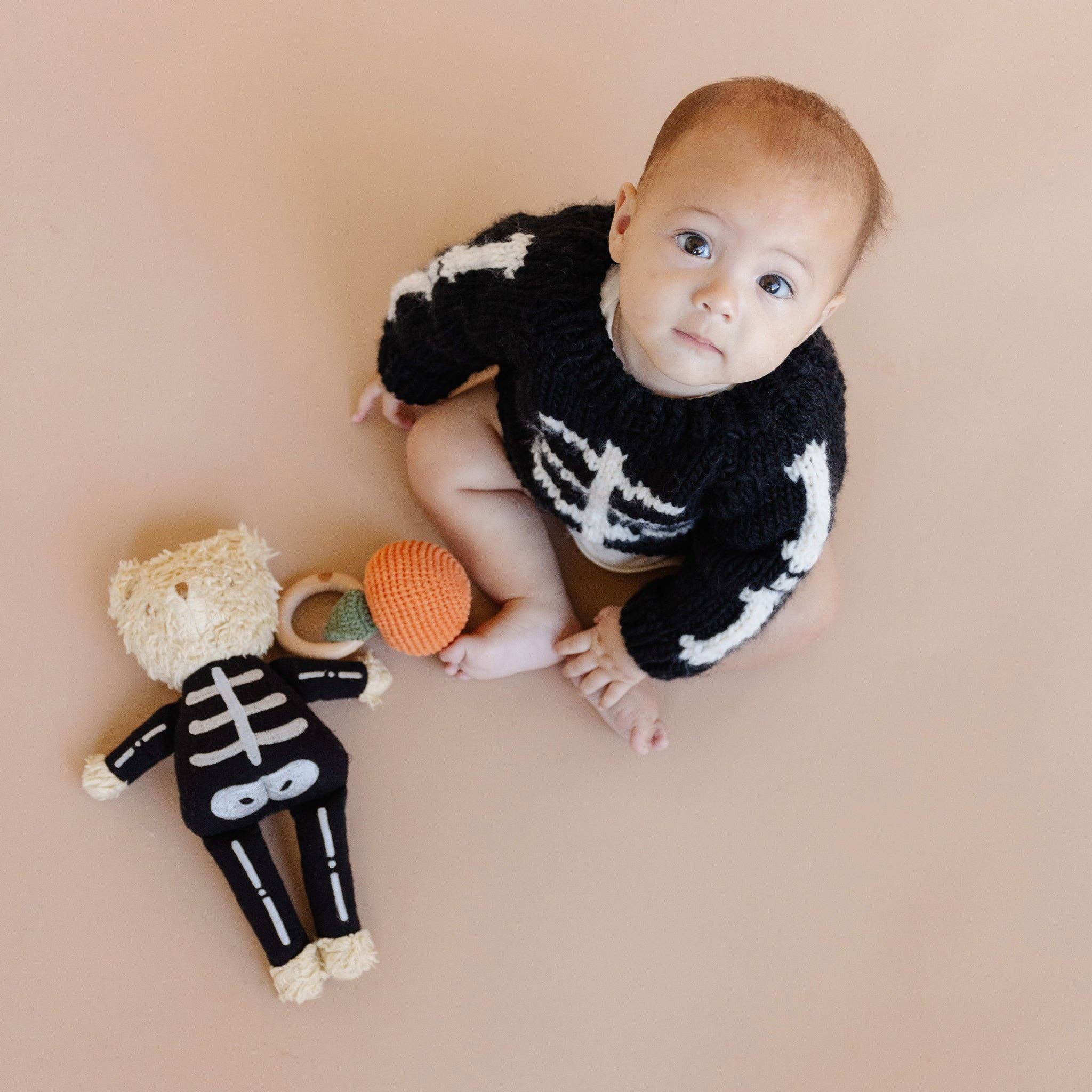 Plush Skeleton Bear Toy Halloween Stuffed Animal Doll Baby