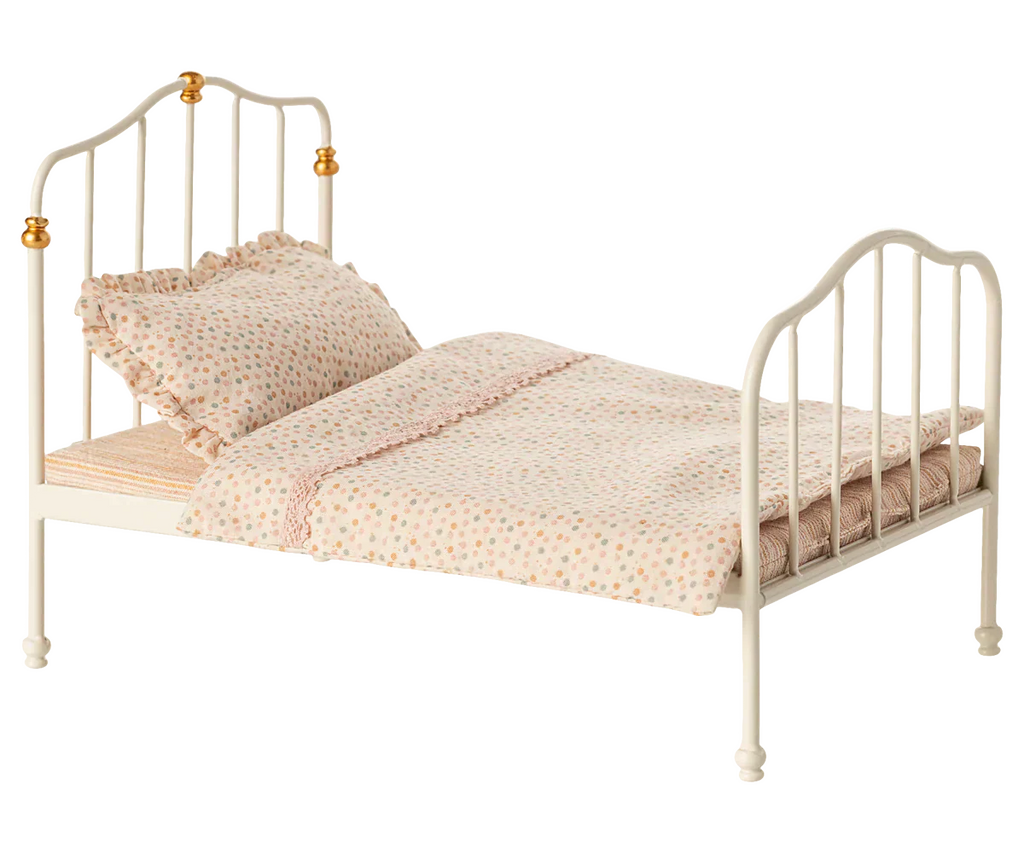 Maileg Vintage bed, Mouse - Off white