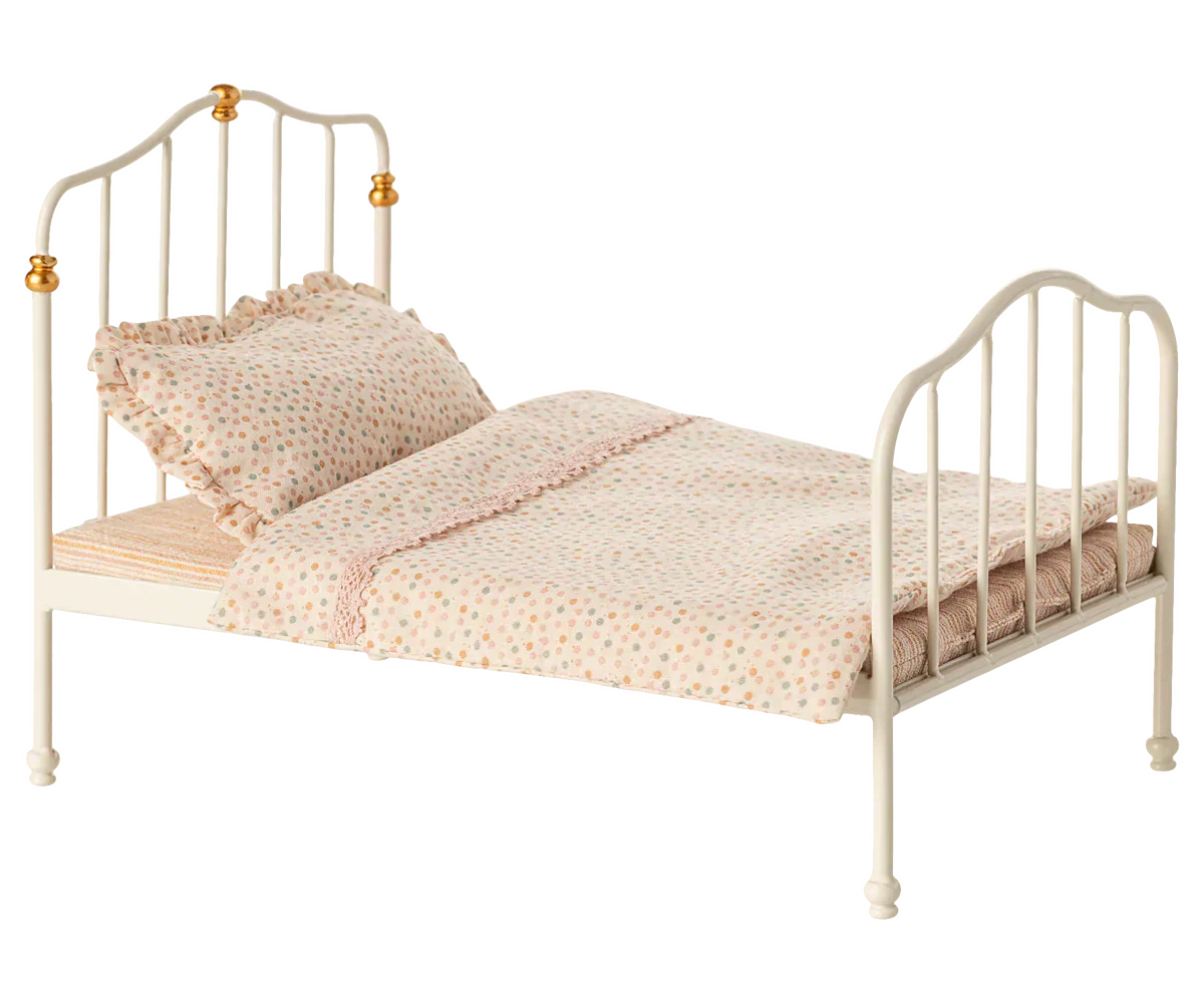 Maileg Vintage bed, Mouse - Off white