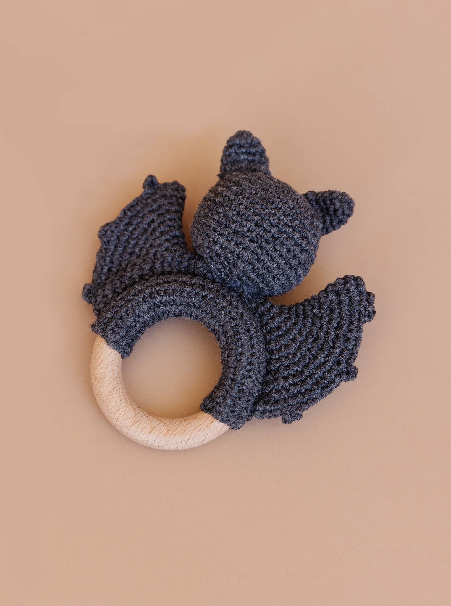 Teether Bat Cotton Crochet Rattle Baby Kid Halloween Toy